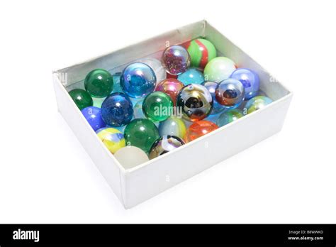 Box Of Marbles Stock Photo Alamy