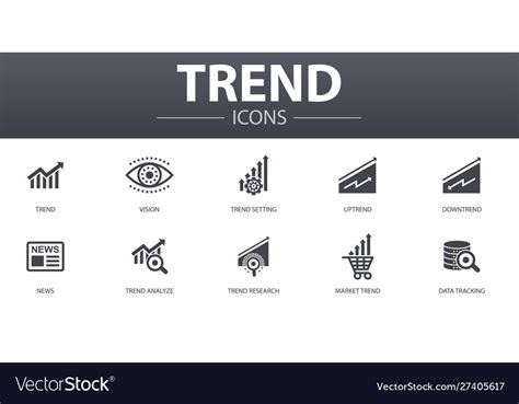 Trend Simple Concept Icons Set Contains Royalty Free Vector