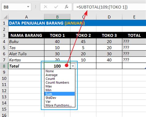 Rumus Jumlah Excel Ke Bawah Cara Menjumlahkan Di Excel Ke Bawah Antar