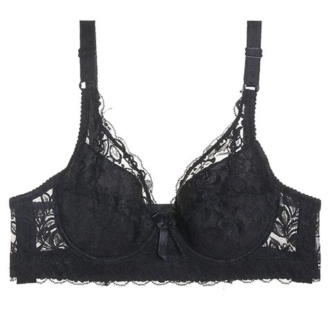 buy hongqiantai women sexy lingerie floral lace bra top wireless bra black 42d at