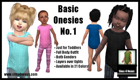 Basic Onesies No1 Original Content Sims 4 Nexus