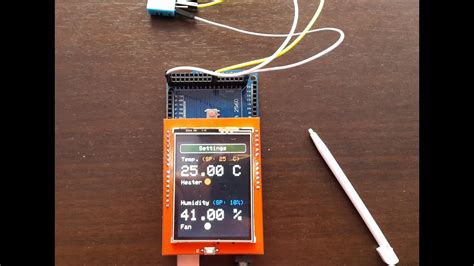 arduino project touchscreen temperature humidity controller youtube