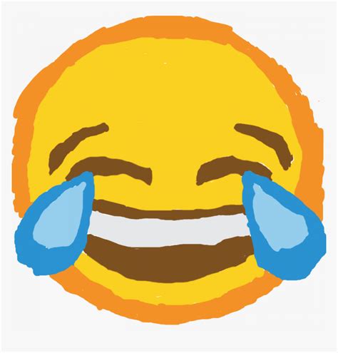 Emot Ketawa Laughing Crying Emoji Deep Fried Hd Png Download