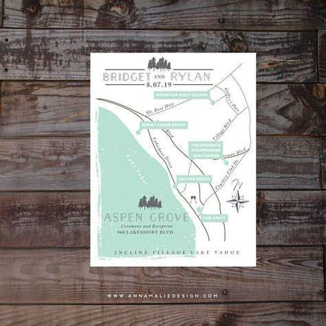 Wedding Invitation Map Event Map Guest Map Driving Directions