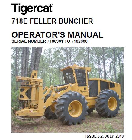 Tigercat E FELLER BUNCHER Operators Manual Service Repair Manuals PDF