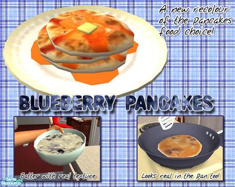 The Sims Resource Food Choice Blueberry Pancakes