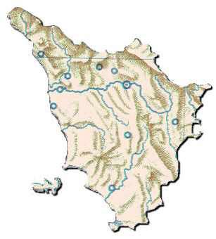 Toscana Cartina Fiumi Cartina Politica Italia