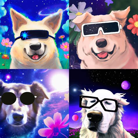 Dog Wearing Glasses In The Cosmos Ai Generated Artwork Nightcafe