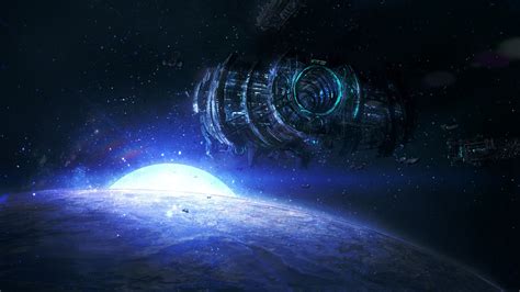 Black Space Craft Space Planet Science Fiction Space Art Hd