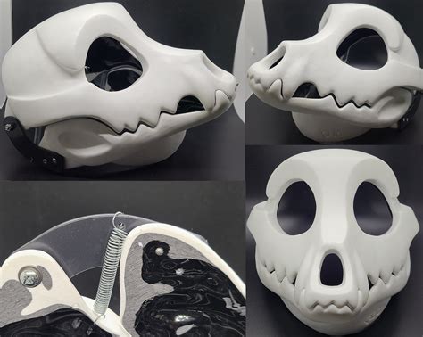Cut And Hinged Toony Skull K9 Resin Mask Blank Dreamvision Creations