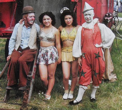 1950s CLOWNS Acrobats Circus Performers Men Women Vintage Circus