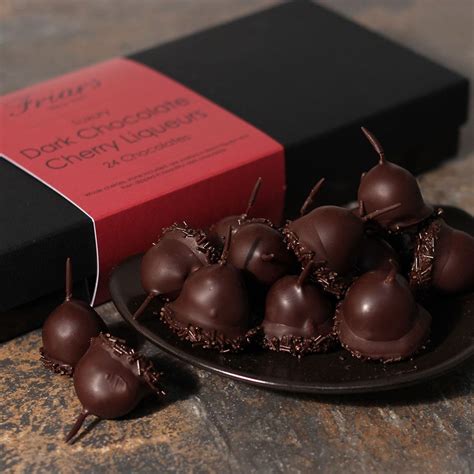 Luxury Dark Chocolate Cherry Liqueurs 24 Chocolates