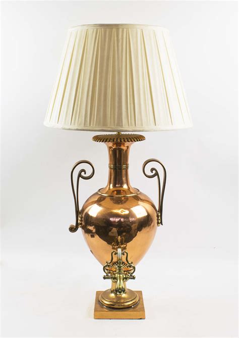 Samovar Table Lamp 19th Century Russian Of Copper And Brass