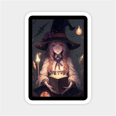 Sexy Anime Girl Witch Casting A Spell Anime Girls Magnet Teepublic