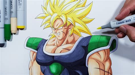 How To Draw Broly Super Saiyan Step By Step Tutorial Youtube