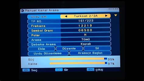 Türksat 42 0 E frekans tüm kanallar Türksat frekans 2023 tüm kanallar