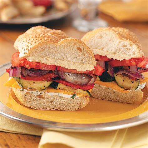 Grilled Vegetable Sandwiches Recipe Taste Of Home