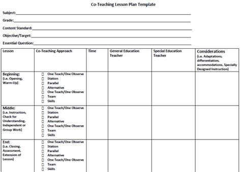 5 A Lesson Plan Example And Templates 100 Free Download