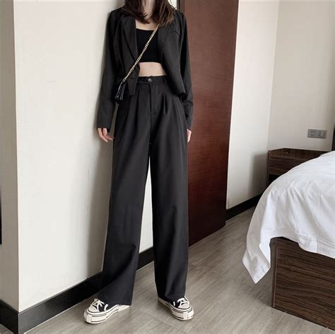 Yako High Waist Plain Wide Leg Pants Yesstyle Wide Pants Outfit Fashion Outfits Korean