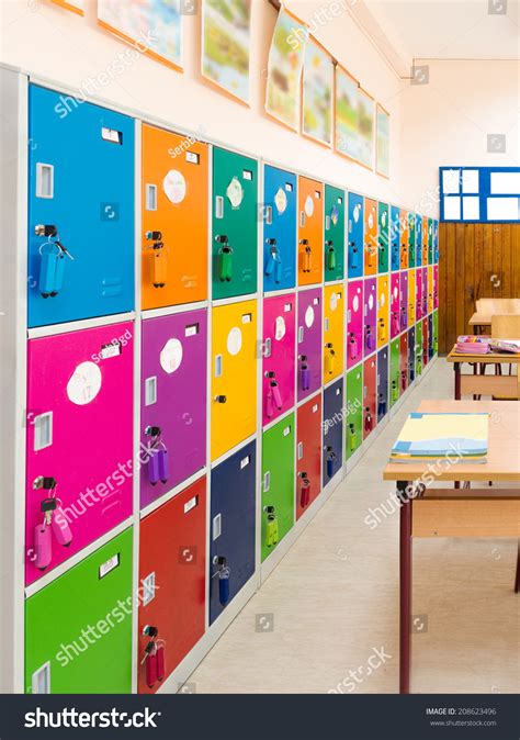 Classroom Lockers Stock Photo 208623496 Shutterstock