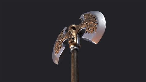 Artstation Ancient Battle Axe Game Assets