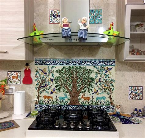 Hand Painted Kitchen Tile Backsplash Tile Mural Of The Jerusalem Olive
