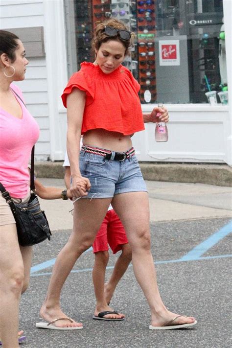 Hot Mama Jennifer Lopez Sports Flawless Summer Bod In Daisy Dukes And Crop Top While Out In The