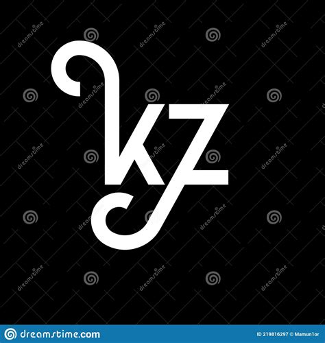 kz letter logo design initial letters kz logo icon abstract letter kz