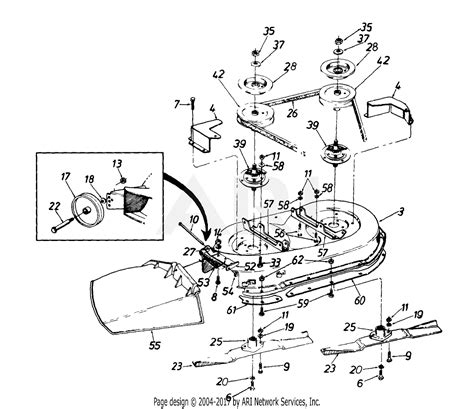 Mtd 134o695g134 1994 Parts Diagram For Deck Assembly
