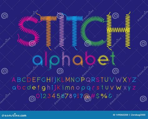Stitch Font Vector Illustration 149060208