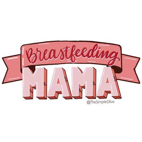 Breastfeeding Mama Sticker The Simple Olive