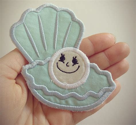 Funny Pearl Awesome Patch Machine Embroidery Design Shell Pearl