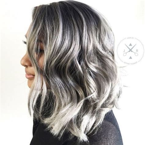 60 Shades Of Grey Silver And White Highlights For Eternal Youth Hair