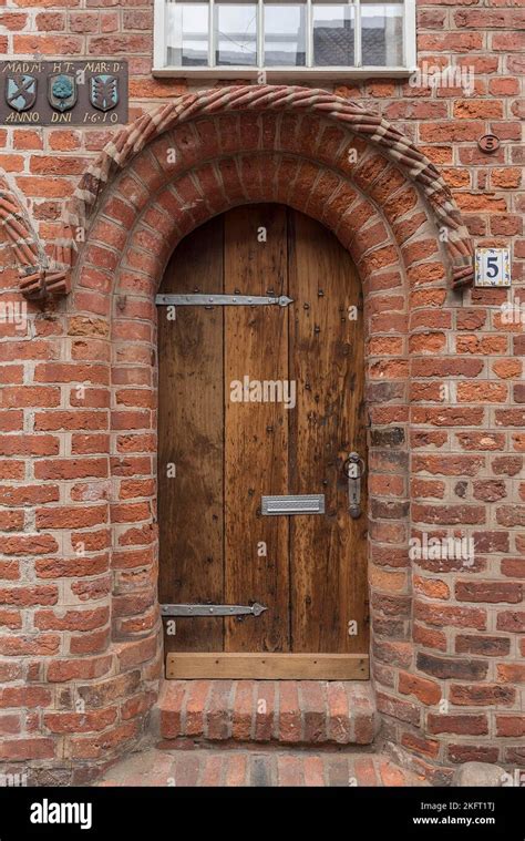 Historic Entrance Door From 1610 Old Town Lüneburg Lower Saxony