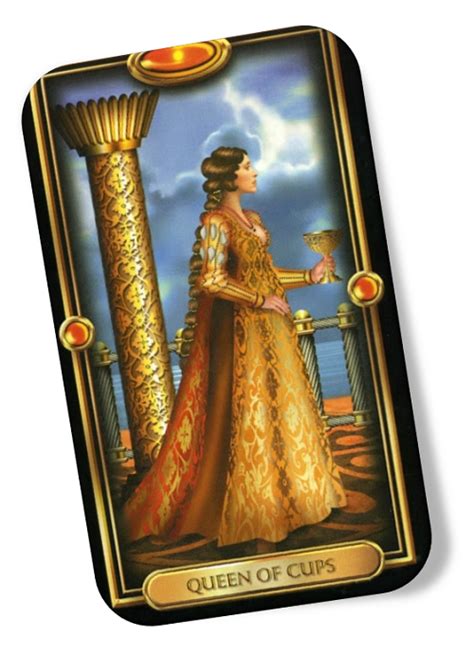 Queen Of Cups Gilded Tarot Card Meanings Tarotx