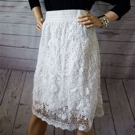White Crochet Skirt Crochet Skirt Fashion Design Clothes Design