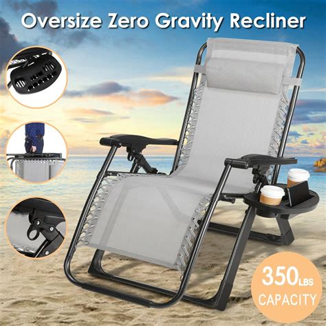 This zero gravity chair is wider than the usual so you'll be more comfortable while on it. Extra Large Zero Gravity Chair Folding Lounge Heavy Duty Garden Recliner Deluxe in 2020 (With ...