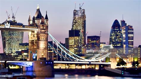 City Of London And Tower Bridge View High Res Stock Photo