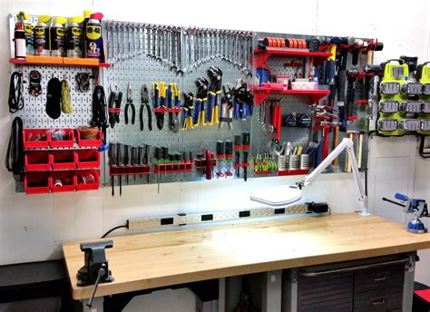 Garage Pegboard Tool Organization With Wall Control Pegboard