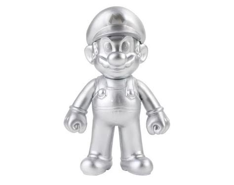 Figure Super Mario Bros Mario Silver Silver Etsy