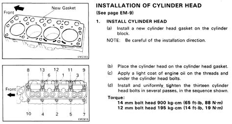 Torque Settings For Toyota Head Bolts