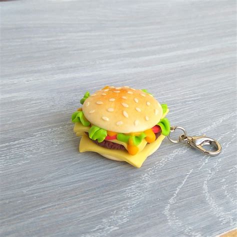 Hamburger Charm Burger Jewelry Fake Food T Etsy