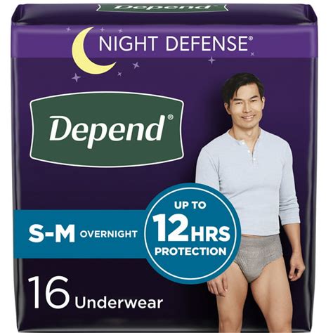 Depend Night Defense Adult Incontinence Underwear For Men Overnight S
