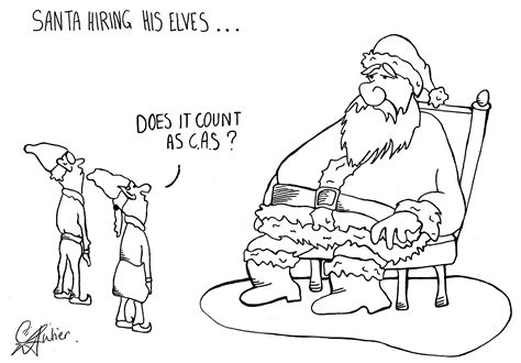 Christmas Comic Santa Hiring His Elves The Howl