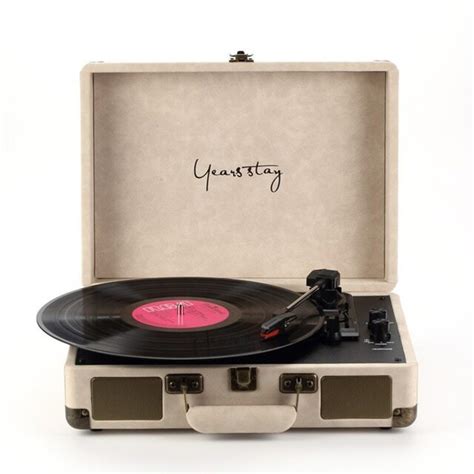 Vinyl Turntable Suitcase Record Player Lp Disc Gramophone Etsy