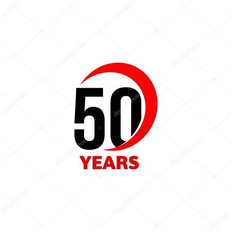 Logotipo Abstracto Del Vector Del 50 Aniversario Cincuenta Feliz