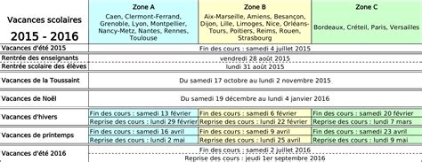 Tableau Des Vacances Scolaires 20142015 Et Années Suivantes