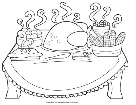 I love the bright orange, red, and yellow colors of the gourds, apples, and pears against the brown of the cornucopia basket and the green of the stems and leaves. Thanksgiving Coloring Pages