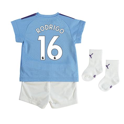 Manchester City Home Baby Kit 2019 20 With Rodrigo 16 Printing