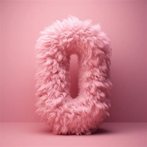 Premium Ai Image A Close Up Of A Pink Furry Letter On A Pink